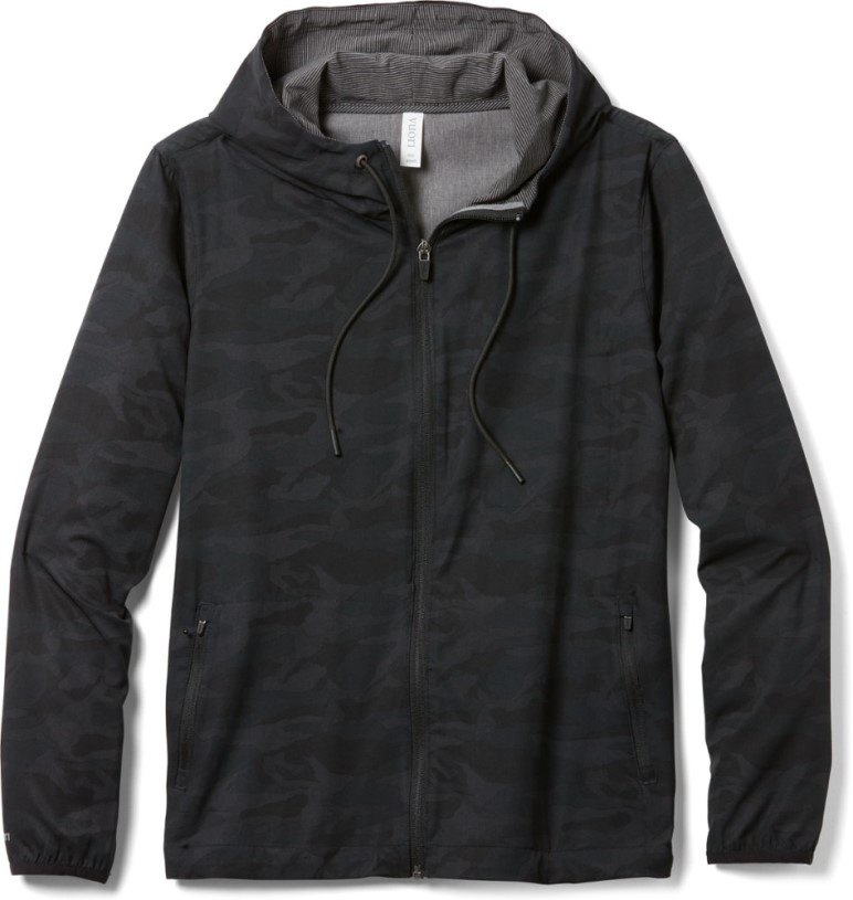 REi Co-op IE Vuori Outdoor Trainer Shell Jacket Women Black Camo