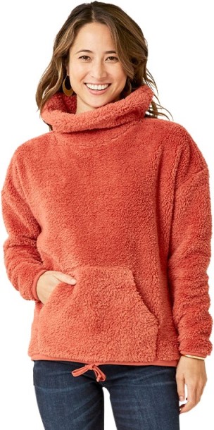 Carve Designs Roley Cowl Fleece Pullover Women REi Co-op IE Red Clay