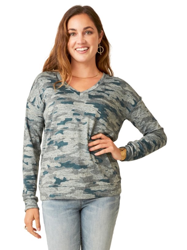 Camo REi Co-op IE Carve Designs Leland Top Women
