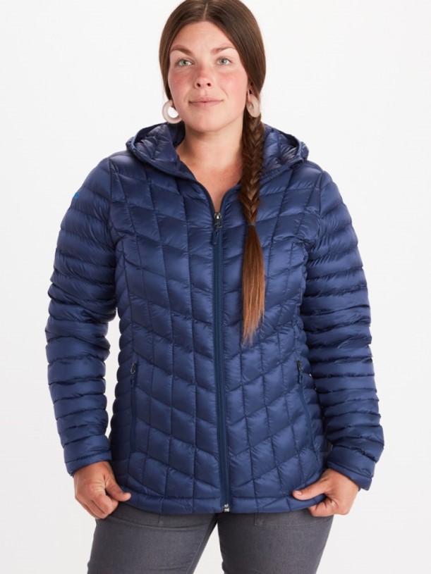 REi Co-op IE Navy Marmot Featherless Hoodie Women