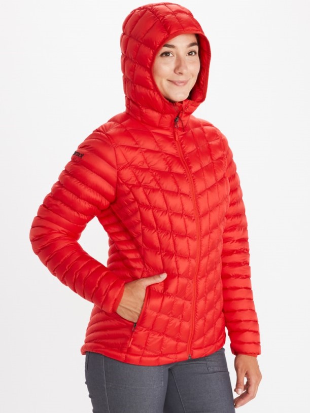 Red REi Co-op IE Marmot Featherless Hoodie Women