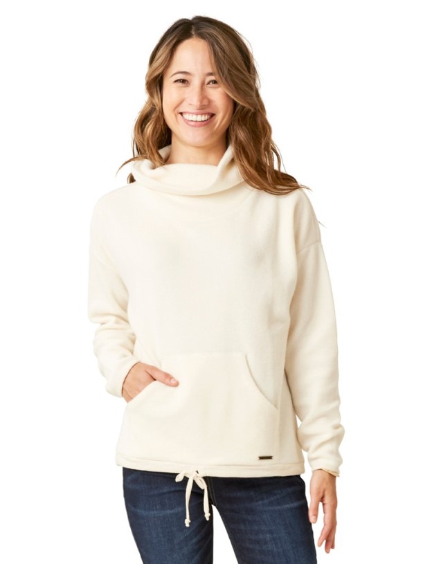 REi Co-op IE Carve Designs Rowayton Cowl-Neck Sweater Women Birch