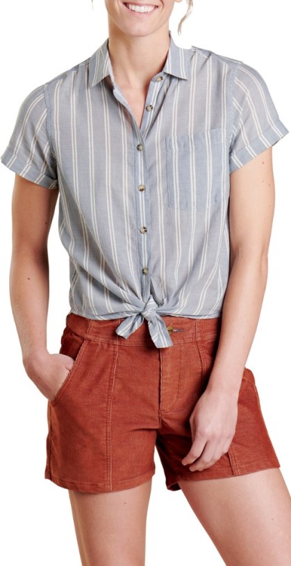 Toad&Co Airbrush Tie Shirt Women High Tide Uneven REi Co-op IE