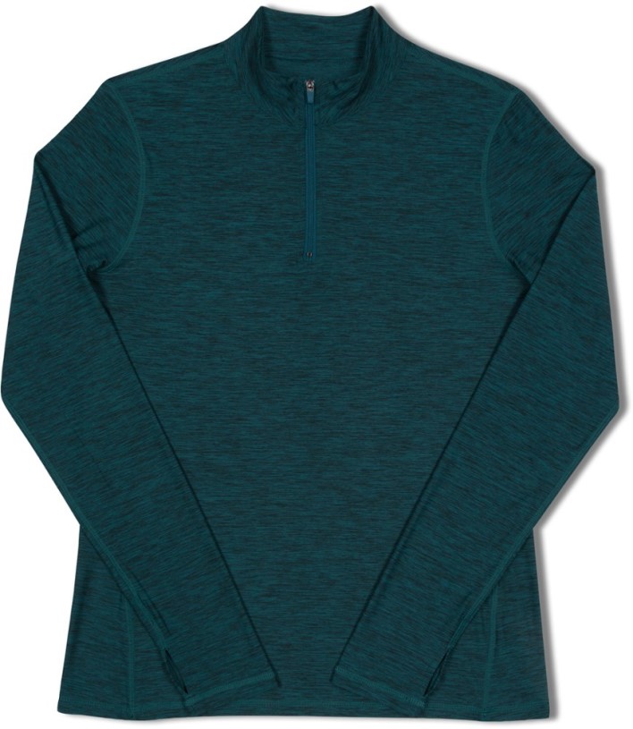 Threads 4 Thought Keva Quarter-Zip Mock-Neck Base Layer Top Women REi Co-op IE Mallard