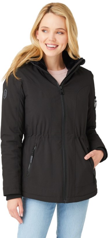Free Country Thermo Super Soft-Shell Long Insulated Jacket Women REi Co-op IE Black