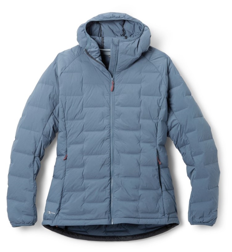 REi Co-op IE Rab Cubit Stretch Down Hoodie Women Bering Sea