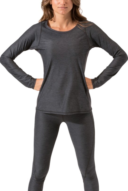 REi Co-op IE Threads 4 Thought Steffie Base Layer Long-Sleeve Crew Top Women Charcoal