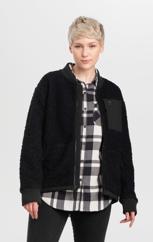 Outdoor Research Juneau Sherpa Fleece Jacket Women Black REi Co-op IE