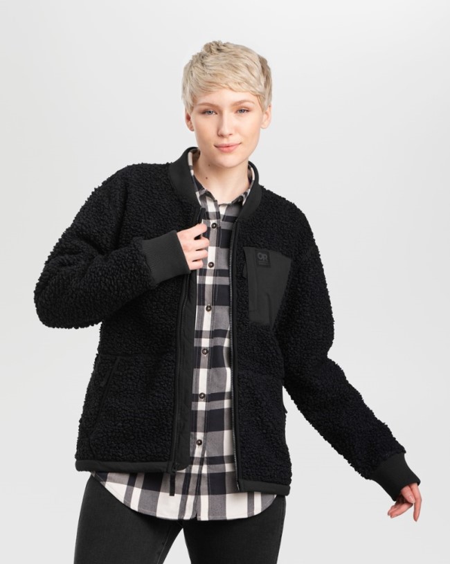 Outdoor Research Juneau Sherpa Fleece Jacket Women Black REi Co-op IE