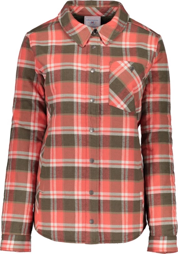 Obermeyer Avery Flannel Insulated Shirt Jacket Women Coral Berm REi Co-op IE