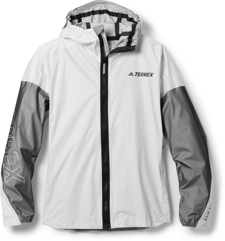 White REi Co-op IE Adidas Terrex Agravic Pro Trail-Running Rain Jacket Women