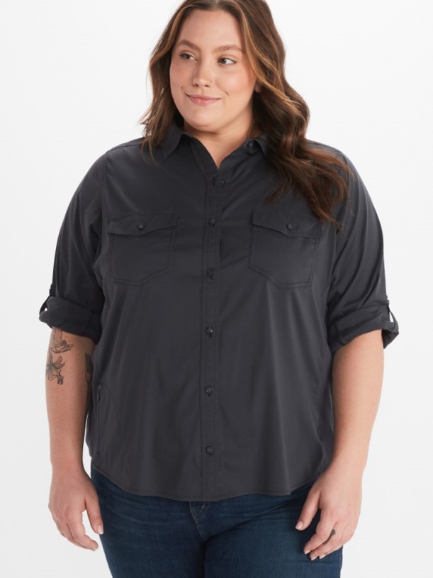 Marmot Annika Long-Sleeve Shirt Women Plus Sizes Dark Steel REi Co-op IE