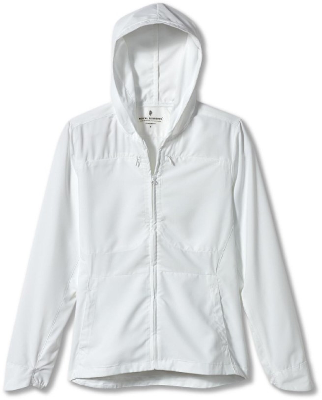 REi Co-op IE White Royal Robbins Expedition Full-Zip Hoodie Women