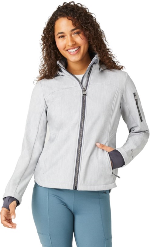 Free Country Shale Super Soft-Shell Jacket Women Silver REi Co-op IE