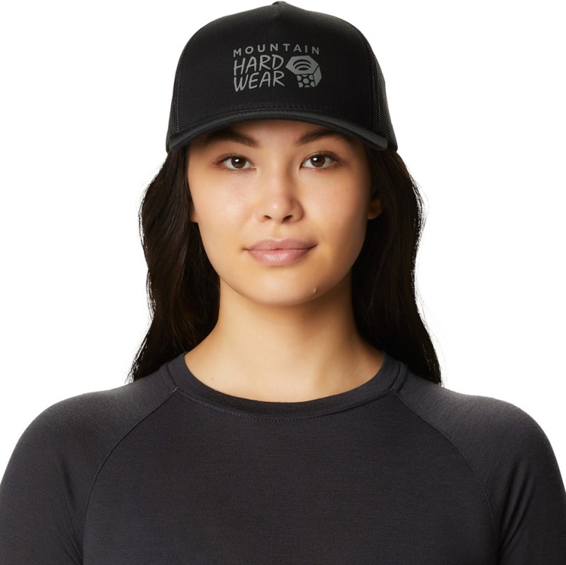 REi Co-op IE Mountain Hardwear Mhw Logo Trucker Hat Women Black