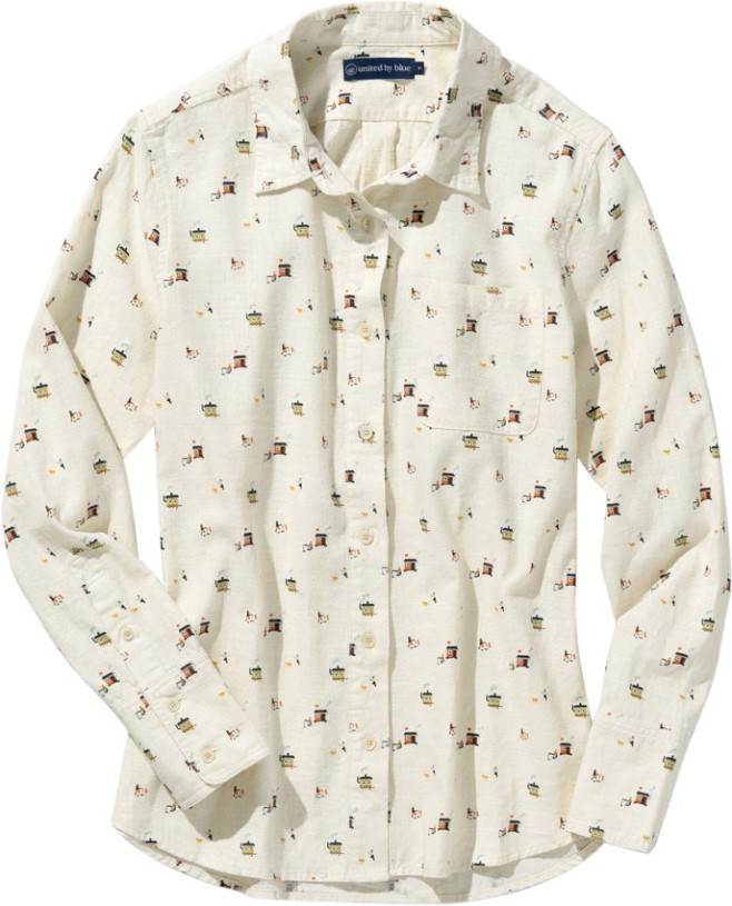 United By Blue Hemp Printed Button-Down Shirt Women Tusk REi Co-op IE