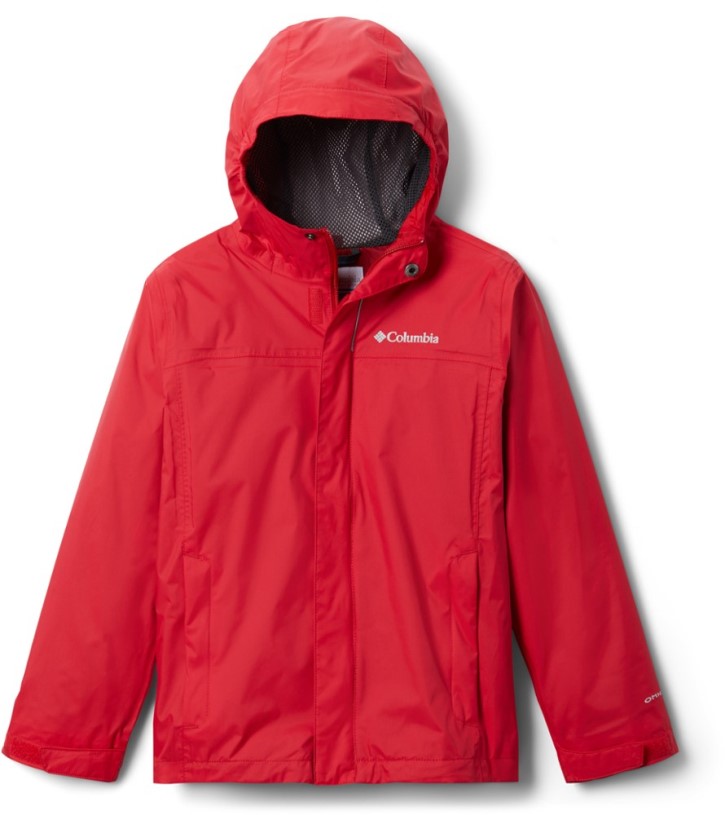 REi Co-op IE Columbia Watertight Rain Jacket Boys Red