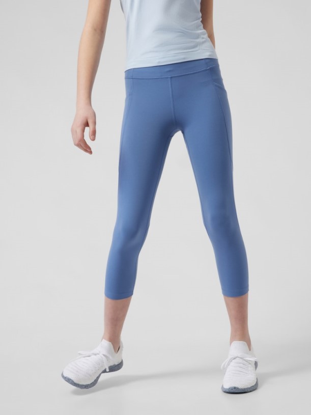 REi Co-op IE Athleta High-Rise Stash Your Treasures Capri Leggings Girls Blue