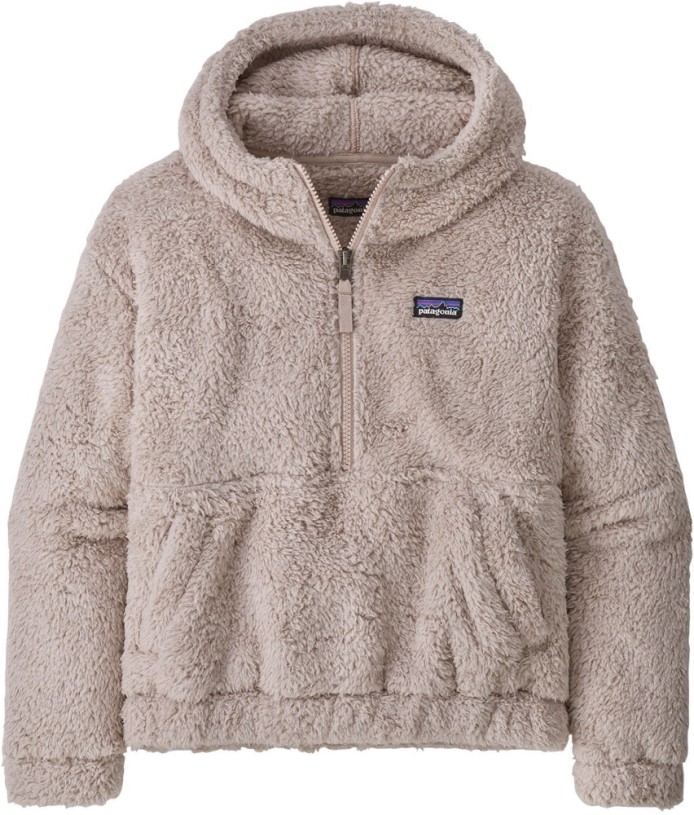 REi Co-op IE Shroom Taupe Patagonia Los Gatos Half-Zip Hoodie Sweatshirt Girls