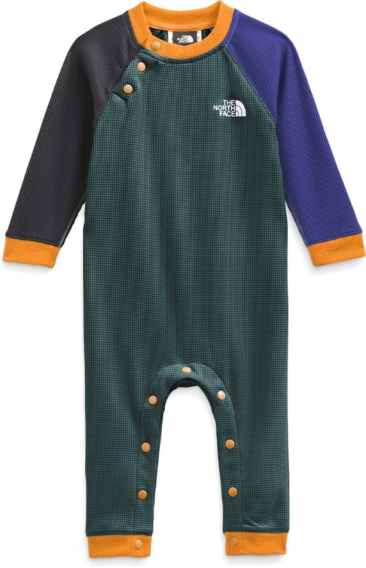 Green REi Co-op IE The North Face Waffle Base Layer One-Piece Infants'