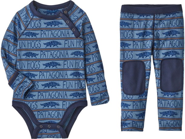 REi Co-op IE Blue Patagonia Capilene Midweight Base Layer Set Infants'