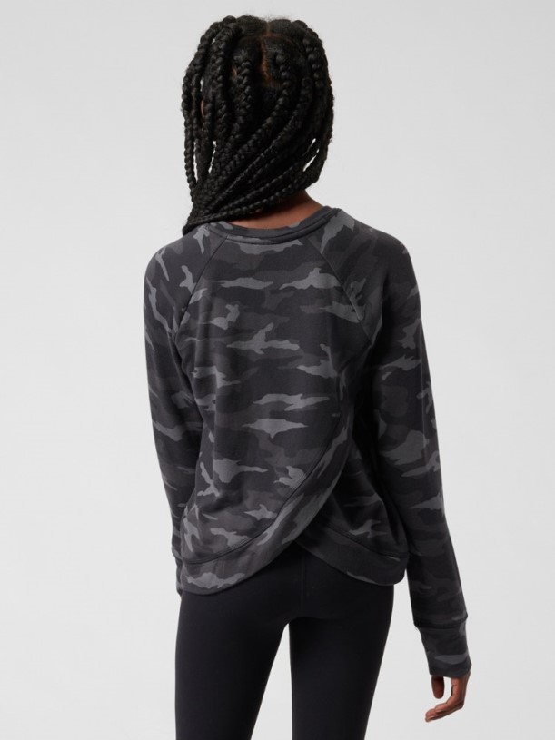 REi Co-op IE Athleta Cross Your Fingers Sweatshirt Girls Black Camo