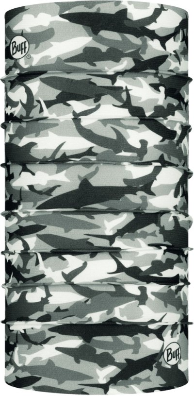 REi Co-op IE Shark Camo Buff Junior Coolnet Uv Multifunctional Headwear Kid