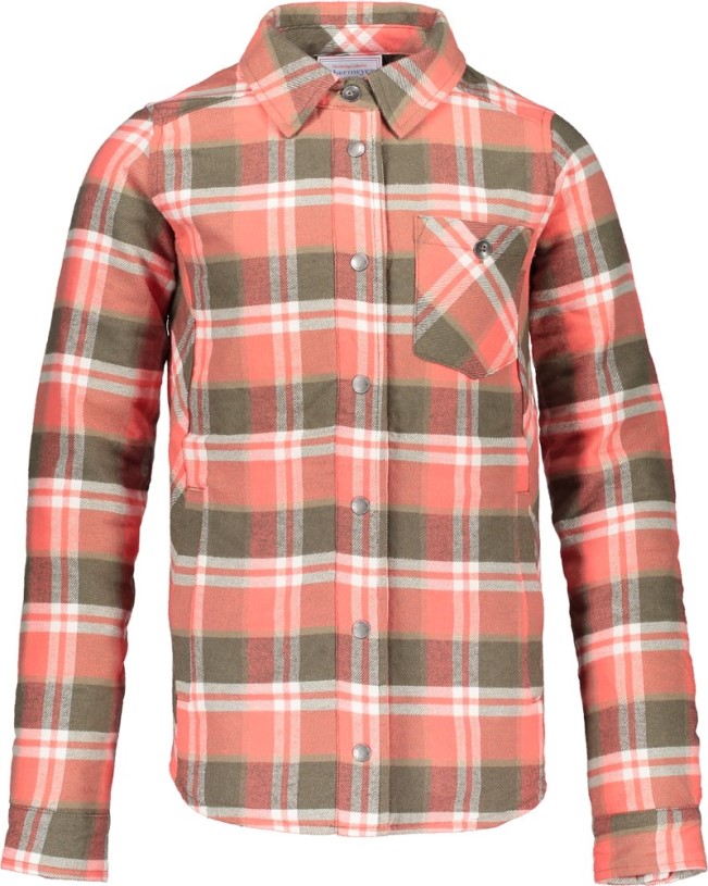 Coral Berm Obermeyer Avery Flannel Insulated Shirt Jacket Coral Berm Plaid Kid REi Co-op IE