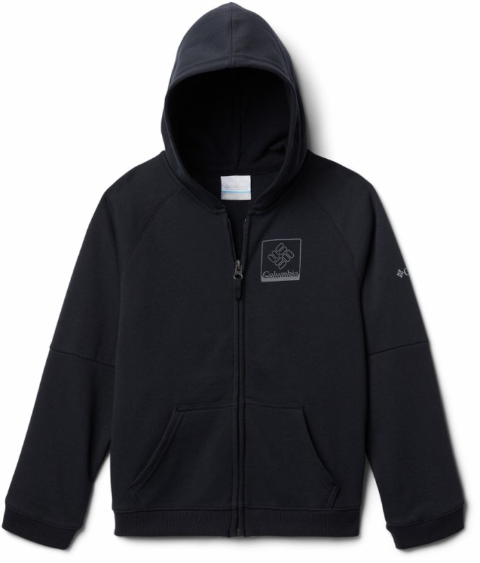 Black Columbia Branded French Terry Full-Zip Hoodie Kid REi Co-op IE