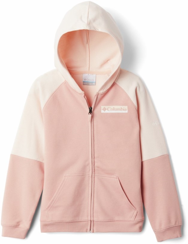 Columbia Branded French Terry Full-Zip Hoodie Kid Pink REi Co-op IE