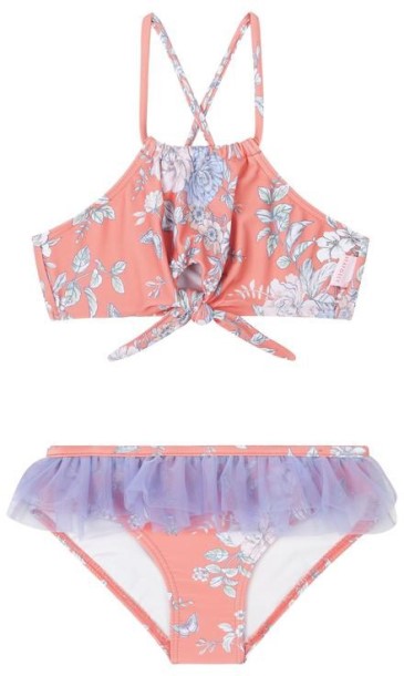 REi Co-op IE Coral Punch Seafolly Believe In Fairies Apron Tankini Swimsuit Set Girls