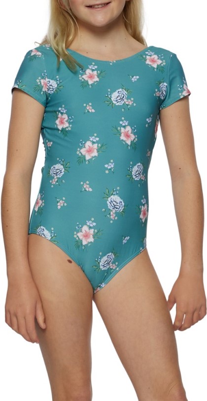 O'Neill Chan Floral Back-Tie One-Piece Swimsuit Kid REi Co-op IE Teal